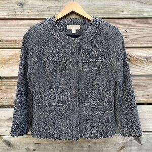 Michael Kors Navy/White Tweed Blazer 4